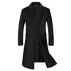 Mäns ullblandningar Mäns Casual Trench Coat Fashion Business Long Slim Overcoat Jacket Outwear Girl Boy The Man Woman Discount Style1