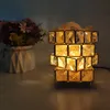 2020 Ny Enkel Bedroom Light Luxury Four-Story Crystal Bordslampor Himalayan Rose Salt Lamp Prinsessan Bedside Dekoration Nattljus