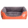 S-2XL 8 Colori Pet Divano Letti Per Cani Fondo Impermeabile Casa Del Cane Morbido Pile Cestini Nido Zerbino Autunno Inverno Impermeabile Kennel269V