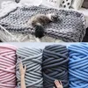 1000 g/boule nouveau fil Super Chunky coton fourré machine à laver fil de nettoyage bricolage tricot laine fil noël chapeau couverture nid pour animaux de compagnie
