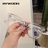 Fashion Sunglasses Frames NYWOOH Optical Eyeglasses Blue Light Blocking Glasses Frame Vision Care Computer Spectacles Transparent1843