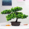 Festival Potted Plant Simulation Decorative Bonsai Home Office Pine Tree Gift DIY Ornament Lifelike Accessory Artificial Bonsai LJ300o