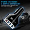 Ny QC 30 -billaddare 4 USB -portar Snabbladdning Power Adapter Charger Vehicle Portable Fast Charging för Samsung Google med PACK1058620