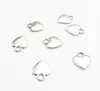 200PCS / Lot Tibetan Silver Alloy Heart Pendant Charms för Smycken Makings Armband Resultat 10.5 * 13.5mm