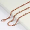 Groothandel vierkant Rolo 2.5mm 18-32 inches zilver / rose goud / goud / zwart roestvrij stalen ketting ketting sieraden