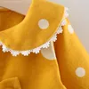 Niños pequeños Bebé niña Ropa para niños Otoño Invierno Manga larga acampanada Vestido con estampado de lunares Vestidos de princesa Trajes para niñas LJ200923