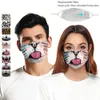 무료 HDL / UPS 공장 직접 판매 3D 동물의 입에 인쇄 마스크, 세척 및 재사용이 가능한 개인화 된 남성과 여성의 필터 마스크