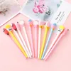 50 stks creatieve schattig voedsel gel pennen cartoon persoonlijkheid student briefpapier plezier teken pen 0.5mm zwarte kawaii schoolbenodigdheden Y200709