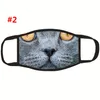 Maschera per il viso divertente Cartoon Animal Cat Maschera antipolvere stampata in 3D Maschere per la bocca lavabili Maschere riutilizzabili Maschera protettiva per adulti Moda in cotone DHL