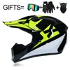 3 cadeaux course hors route casque de Moto intégral Dot Motocross Moto Dirt casque de vélo Moto Casco Vintage Casco Moto1228V