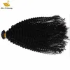 300gram Wstępnie klejenie Invisible I Wskazówka Rozszerzenia włosów Ludzki Naturalny Czarny Kolor Jerry Curl Afro Kinky 12-30