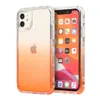 Shscaseproof À prova de choque capa de gradiente 3in1 para iPhone11 12 mini pro max xr x se2020 7 8 para samsunga01 a11 a21s a31 a02s a12s a52 a72