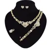 Boucles d'oreilles collier Hip Hop ensemble de bijoux pour femmes ensembles de mariage Xoxo Bracelets cadeaux