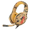 2020 new Camouflage 3.5mm headset wired with microphone computer luminous gaming headset 2 colors dhl free