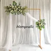 Wedding Square Metal Road Leading Decorations Home Party Background Decoration Iron Rectangle Iron Flower Stand