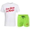 2020 Novos 2 peças Set Homens Roupas Sportswear Set Fitness Summer Imprimir Shorts e Tshirt Terno dos homens