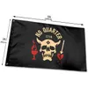 Blackbeard No Quarter 1718 Piratskalle Pagant Flagga 100D Polyester Utomhus eller Inomhus Club Digital Utskrift Banner och Flaggor Partihandel