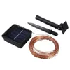 LED Solar Light String 10M 20m 8 Tryby Sliver Copper Wire Light Outdoor Gwiaździsty Wróżka Garden Trawnik Światło do dekoracji