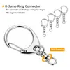 100st Key Ring Key Chain DSNAP Hook Split KeyChain Parts Ring Hardware With 8mm Open Jump and Connector7669024