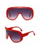 Oversize Cover One Piece Designer Sunglasses Women Fashion Big Frame Men Windproof Mirror Coating Shades 6 colors 10PCS Fast SHIp6385245