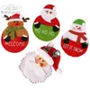 12pcs xmas bestick cover set party favorise bord dusch fest dekoration leveranser santa kniv och gaffeltäcke semester inställning idéer