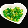Perles craquelées doubles colorées de 8mm, 50 pièces, perles d'espacement pour la fabrication de bijoux, bricolage fait à la main