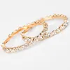 New hot sale Crystal Rhinestone Earrings Women Gold Sliver Hoop Earrings Fashion Jewelry Earrings For Women GD509