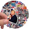Paquet de 50 pièces en gros USA président Trump Graffiti autocollants étanche sans doublon autocollant pour ordinateur portable planche à roulettes bouteille voiture décalcomanies