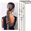 50cm 20 inches hårförlängning tillbehör för tjejer Kvinnor Styling Verktyg Aluminium Vedding Bridal Hair Chain Scrunchie