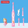 COSOU Children Electric Toothbrush Kids Carton Prince Princess sonic Toothbrush Baby 3-12 years old Rechargeable