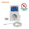 Freeshipping 16A GSM Socket SMS Power On Off Alarm Outlet Relay Smart Switch Remote Control Intelligent Temperature Sensor Controller