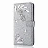 Mode Designer Diamond Rhinestone Bloem Bladeren Lederen Portemonnee Case voor iPhone X XR XS max 6 7 8 Plus met kaartslots