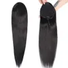 Extensiones de cabello humano con cola de caballo con clip, 10 "-26", 140 gramos, cola de caballo con cordón de cabello humano liso de Color Natural para mujer, 1 pieza