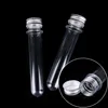 High Quality 40ml Plastic Tube With Aluminum Cap Empty Clear Pet Cosmetic Tube Portable Transparent Mask Bath Salt Test Bottle