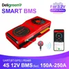 Smart BMS 4S 12 V 150A 200A 250A z wentylatorem Bluetooth 485 do urządzenia USB NTC UART Oprogramowanie Togther Lion LifePO4 Bateria BM BM