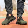 Boot For Men Anti-Smashing Construction Steel Toe Cap Work Shoes Indestructible Safety Sneakers Y200915