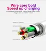 Premium 2A Cable Micro USB de alta velocidad Cables tipo C Powerline 4 longitudes 1M 1.5M 2M 3M Sync Carga rápida USB 2.0 para Note 10 Android inteligente
