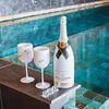 Gobelet en plastique blanc acrylique Moet Verre à champagne Acrylique Gobelets en plastique Célébration Fête Boissons Boissons Moet Verre à vin Coupe LJ20266z