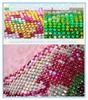 2018 NUEVO DIY 5D Diamante Bordado Diamante Mosaico Dos pavos reales Pintura redonda Kits Cross Stitch Decoración del hogar para el regalo T243V