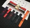 Toppkvalitet 20 mm krökad slut Soft Watchband Silicone Rubber Watch Band för roll Rem GMT Explorer 2 Armband Hele22