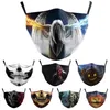 Moda Maska Maska Czarny Dustoodporny i Osłony przeciwsłoneczne Zmywalne Maski Halloween Spersonalizowany Facemask Regulowany Ucho Klamra Top Sprzedaż