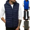 Men casual inverno quente com capuz com capuz masculino com zíper com zíper com caldas sem mangas fora do casaco de colete masculino