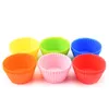 24 Stück/Set runde Silikon-Muffinförmchen, 7 cm, Silikon, 6 Farben, 24 Stück Muffin-Cupcake-Förmchen, Küchen-Backzubehör