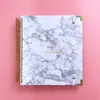 مخصص عالي الجودة 6 رنين Binder Diary Diary Planner 2020-2021 تصميم غلاف المجلات المورو