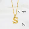 Collier pendentif lettre A-Z Hip Hop anglais initiales chaînes en or lettres femmes hommes colliers bijoux de mode volonté et sable