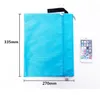 Portable nylon cloth 2 pouch file bag waterproof zipper A4 document handbag Office file folders holder student pencil paper storage bags