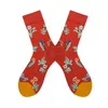 10pairlot young Kids Cartoon socks personality graffiti hit color series Animal Bird Flower Colorful Long Socks coon youth socks 7264431