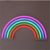 2021 carino segno al neon arcobaleno, lampade a LED arcobaleno per dormitorio decorazione, arcobaleno decorazione lampade al neon, arredamento da parete per ragazze camera da letto, natale