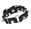 Moda no convencional hombre remache cinturón hebilla locomotora cuero pulsera moda cuero pulsera marrón negro elección tamaño 15mm * 24cm