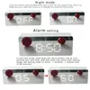 LED Mirror Alarm Clock Digital Snooze Table Clock Wake Up Light Electronic Large Time Temperature Display Home Decoration Clock2319540